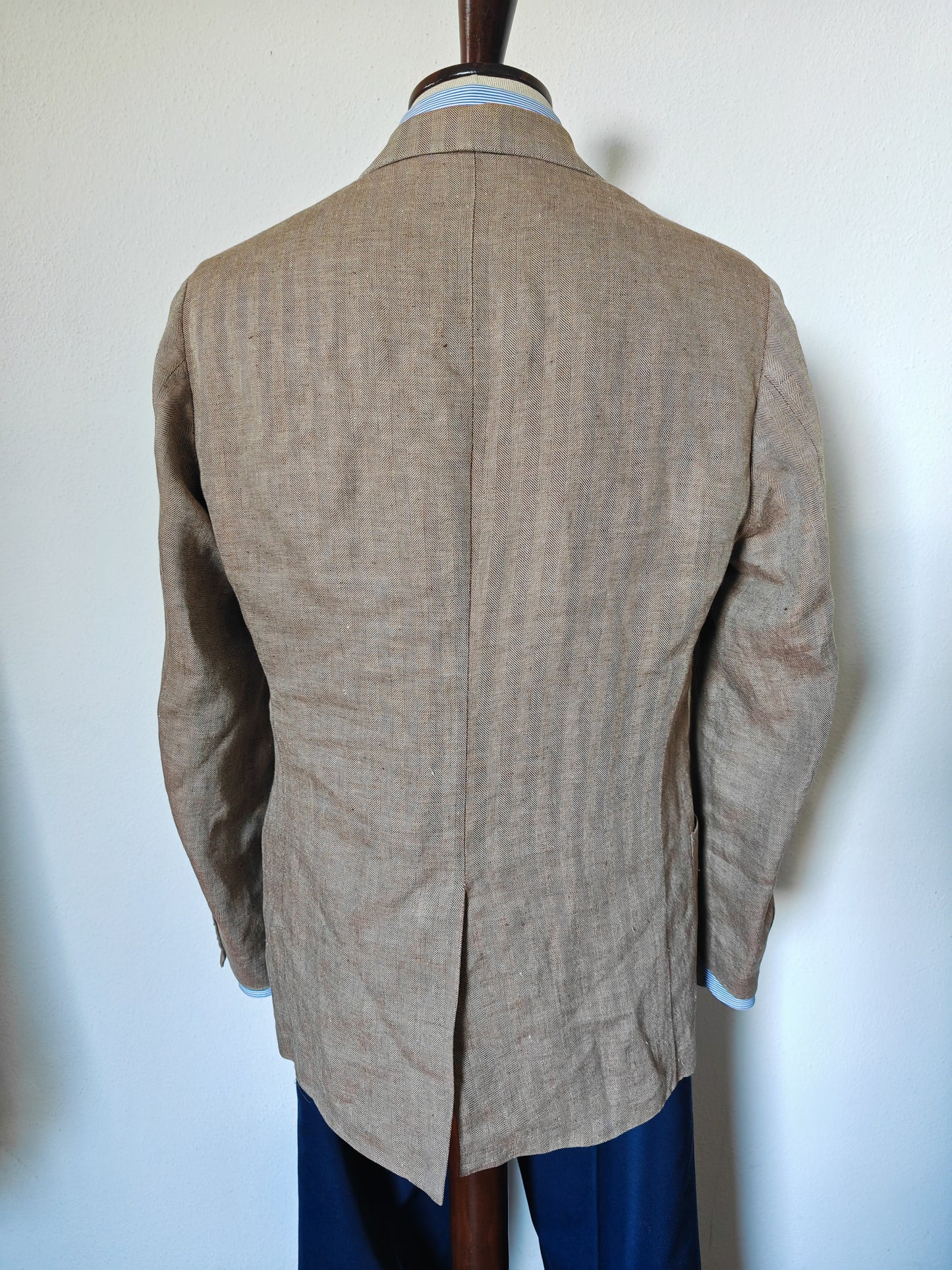 Giacca Corneliani 100% lino herringbone - tg. 50