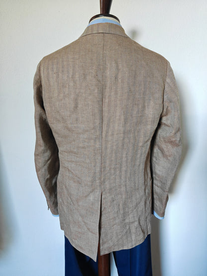 Giacca Corneliani 100% lino herringbone - tg. 50