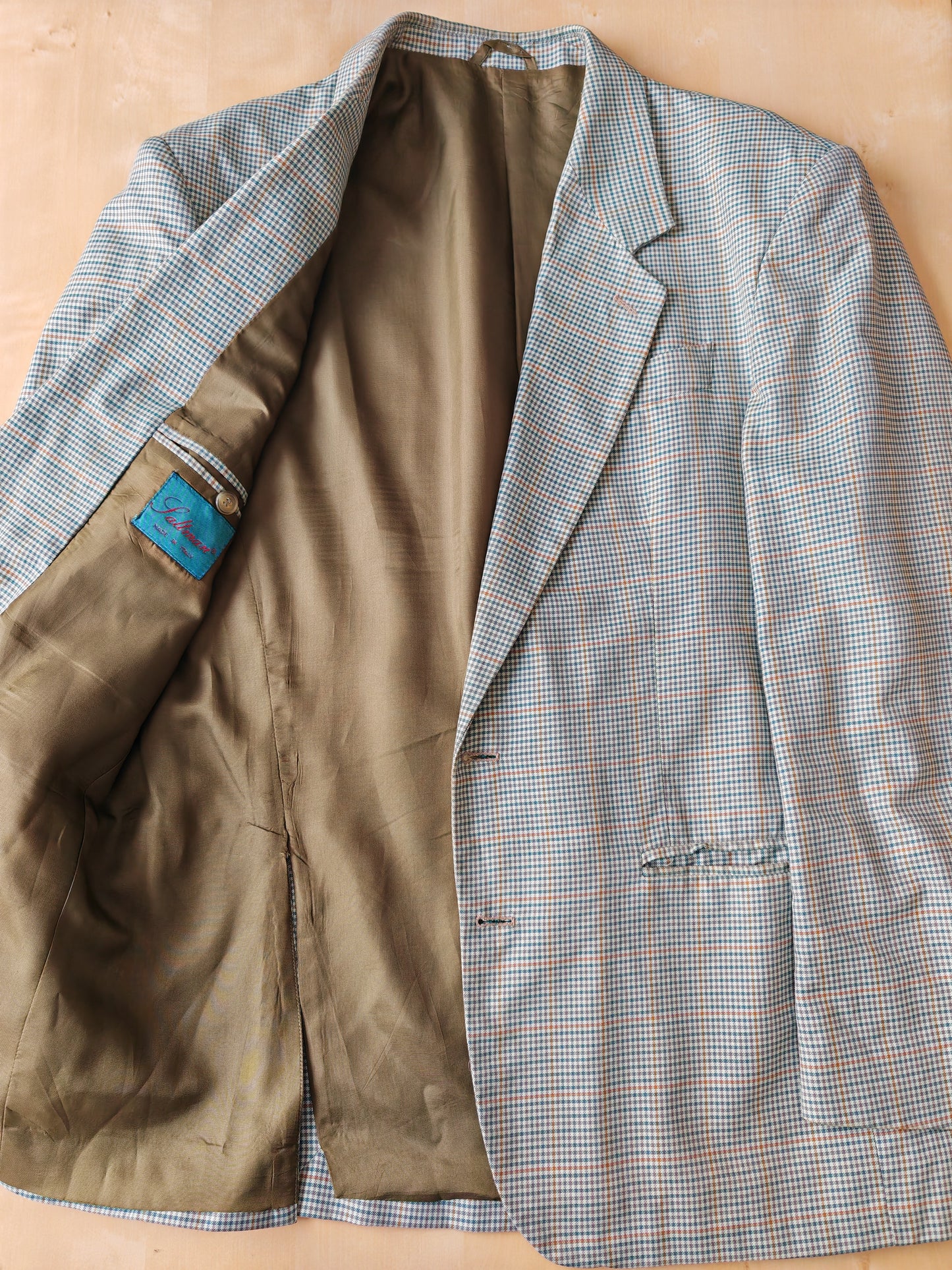 Giacca anni '80 quadretti check 100% cotone - tg. 52