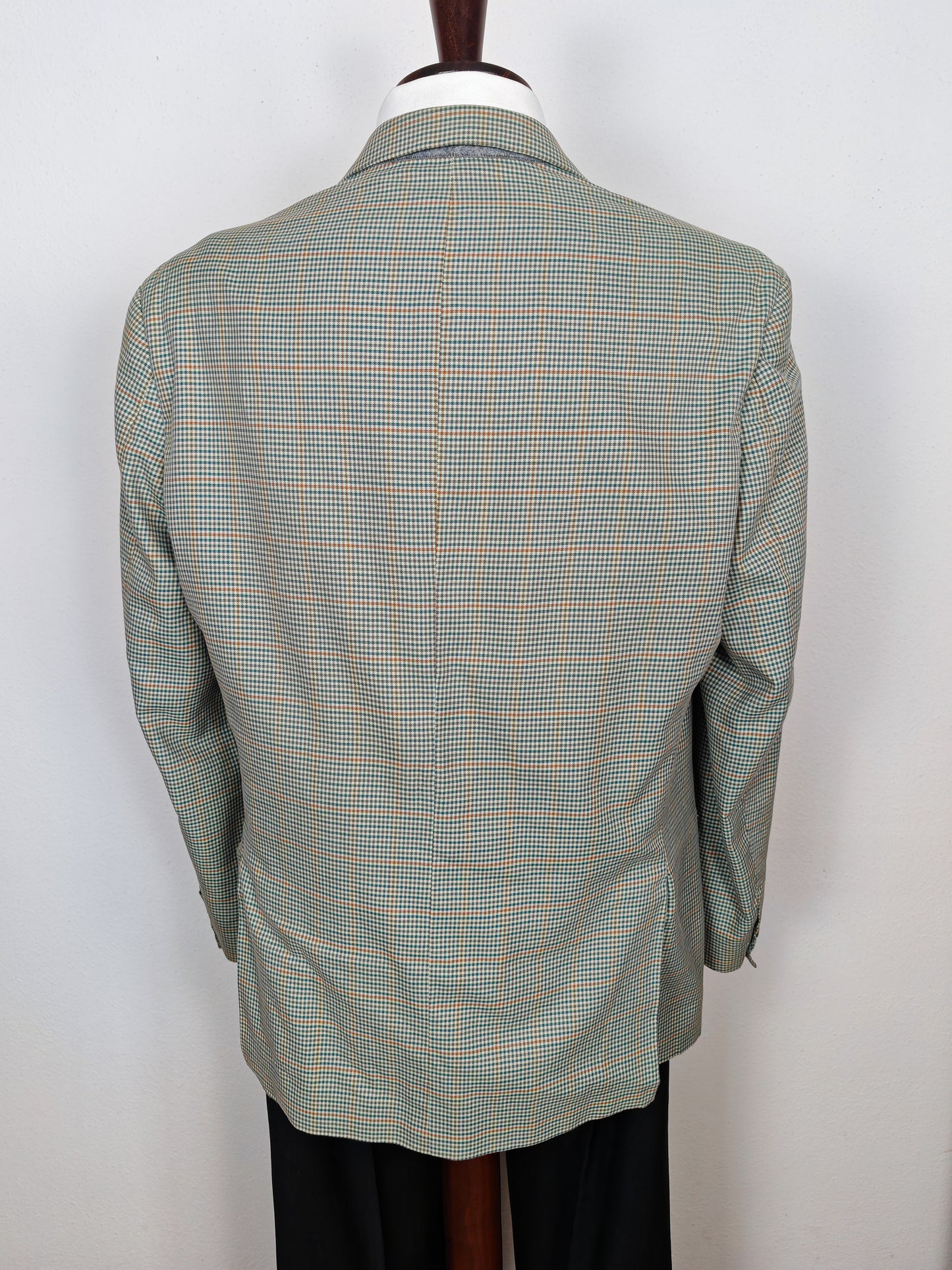 Giacca anni '80 quadretti check 100% cotone - tg. 52