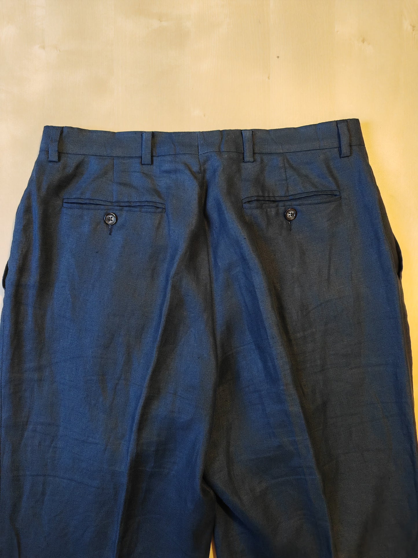 Pantaloni in puro lino blu notte - tg. 48