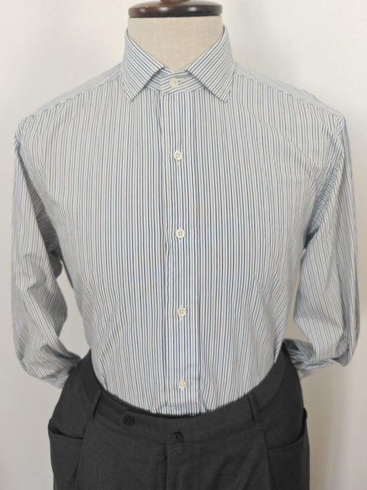 Camicia Polo Ralph Lauren a righe con polsino da gemello - collo 15 1/2