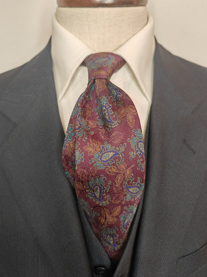 Cravatta Yves Saint Laurent jacquard floreale + paisley