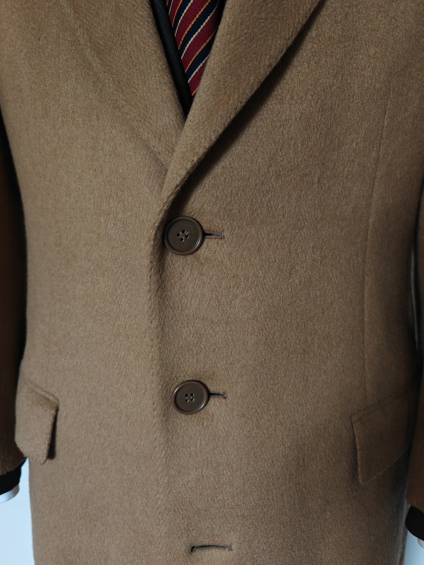 Cappotto cammello anni '70 in lana e cashmere - tg. 48/50