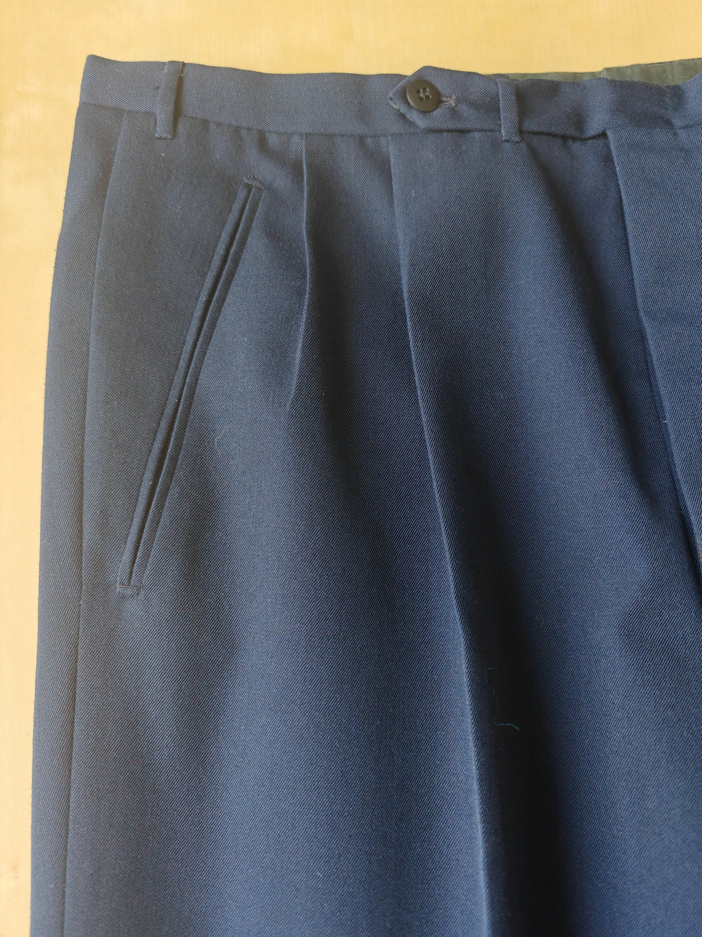 Completo sartoriale anni '60 twill di lana blu - tg. 50