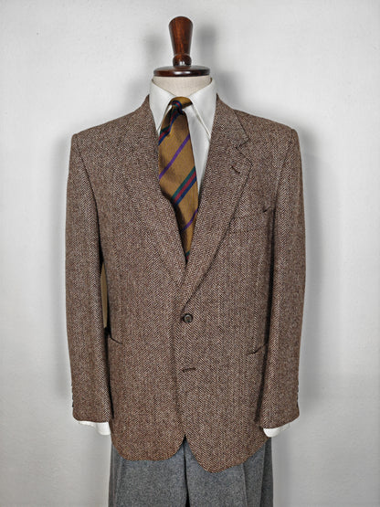 Giacca in tweed spigato lana e mohair - tg. 50/52