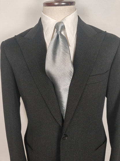 Giacca sartoriale anni '50/'60 in flanella grigio antracite - tg. 46