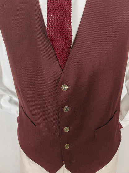 Tartan blazer Simon Ackerman anni '70 con panciotto abbinato - tg. 48/50