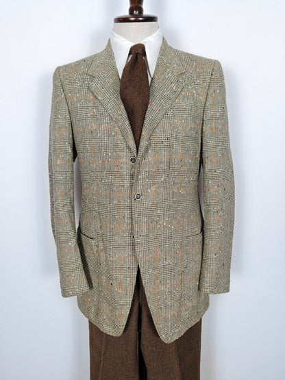 Giacca anni '70 in tweed bottonato tipo donegal - tg. 48/50