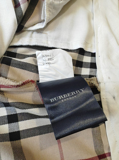 Pantaloni Burberry tartan check in cotone - tg. 46/48.