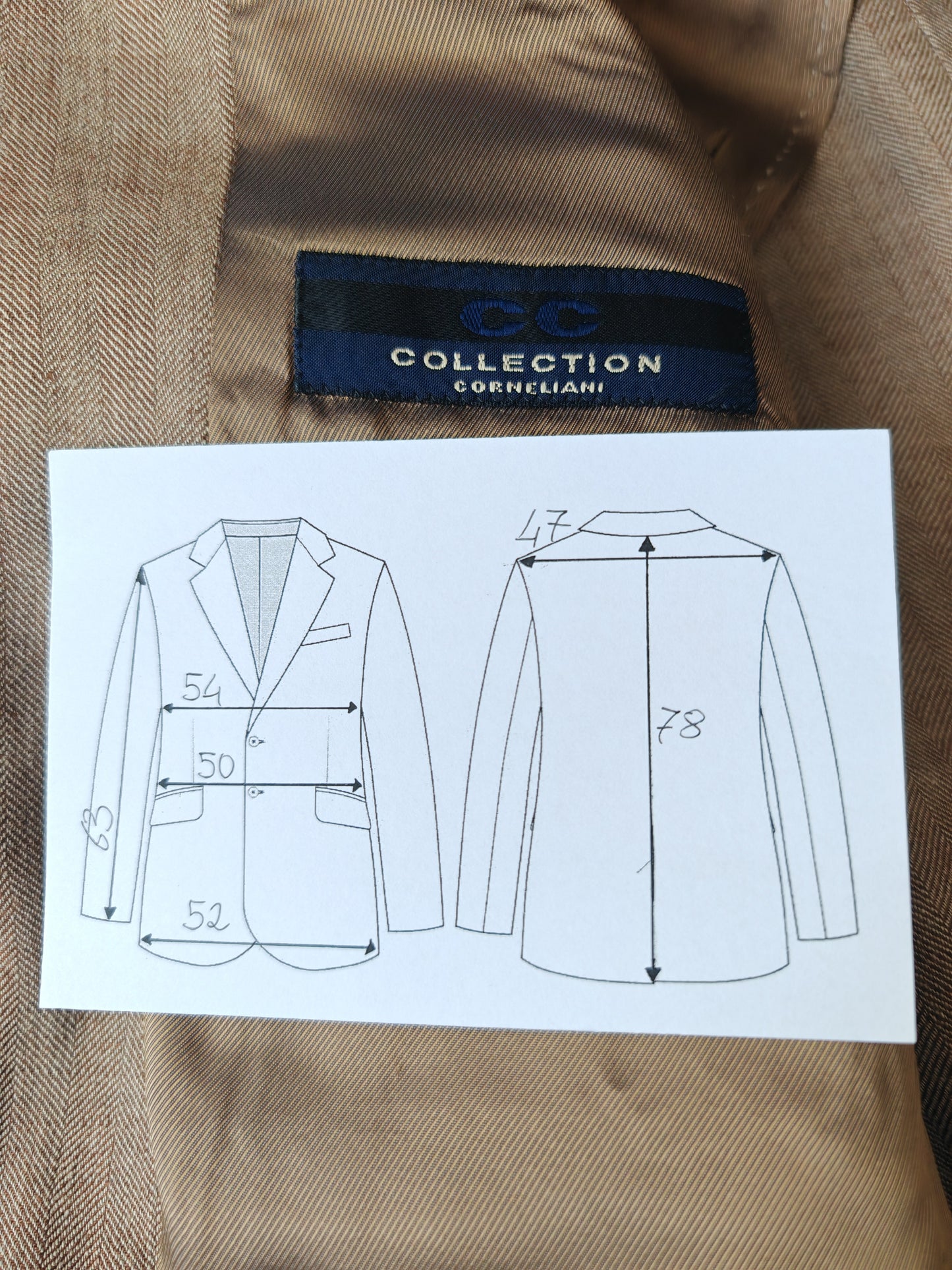 Giacca Corneliani 100% lino herringbone - tg. 50