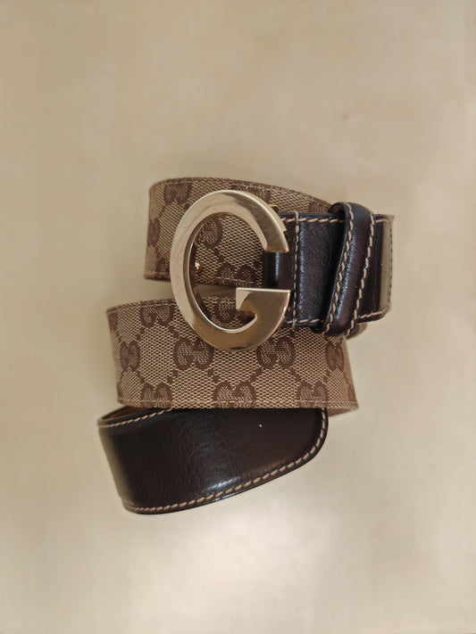 Cintura Gucci canvas monogramma anni '90