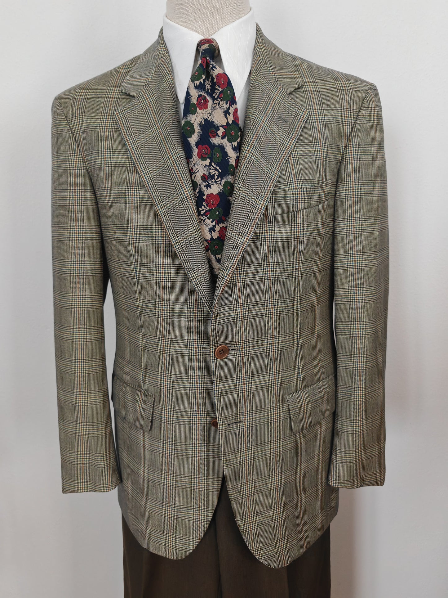 Giacca Cantarelli principe di Galles color salvia mezza fodera - tg. 48