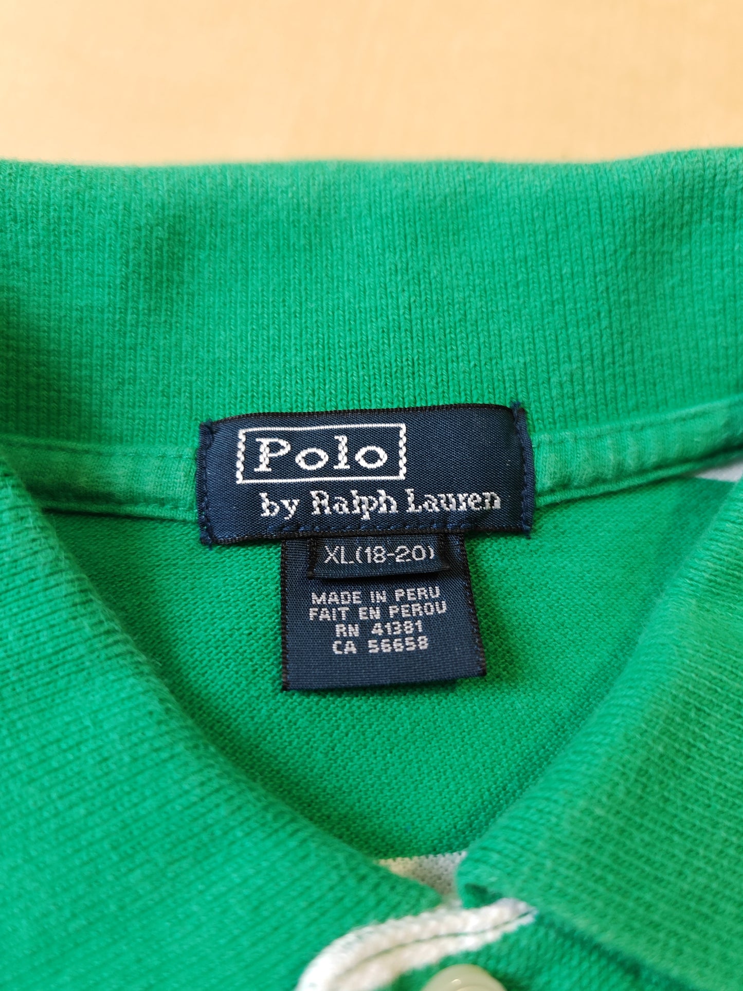 Polo Ralph Lauren verde righe bianche - S/M